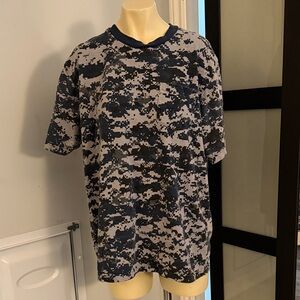 Supreme Navy and Gray Camo Short Sleeve Tee